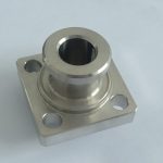 High precision CNC machined square flange housing for aerospace equipment, stainless steel custom component