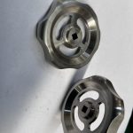 316 stainless steel 5‑axis CNC machined instrument handwheel knob