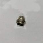 Medical fluid system tapered adapter, precision CNC machined stainless steel medical component