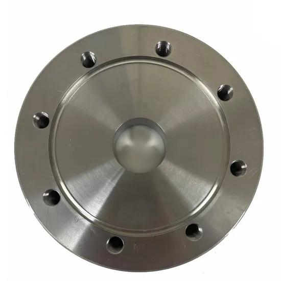 Low-outgassing semiconductor CNC parts — stainless steel ConFlat UHV flange